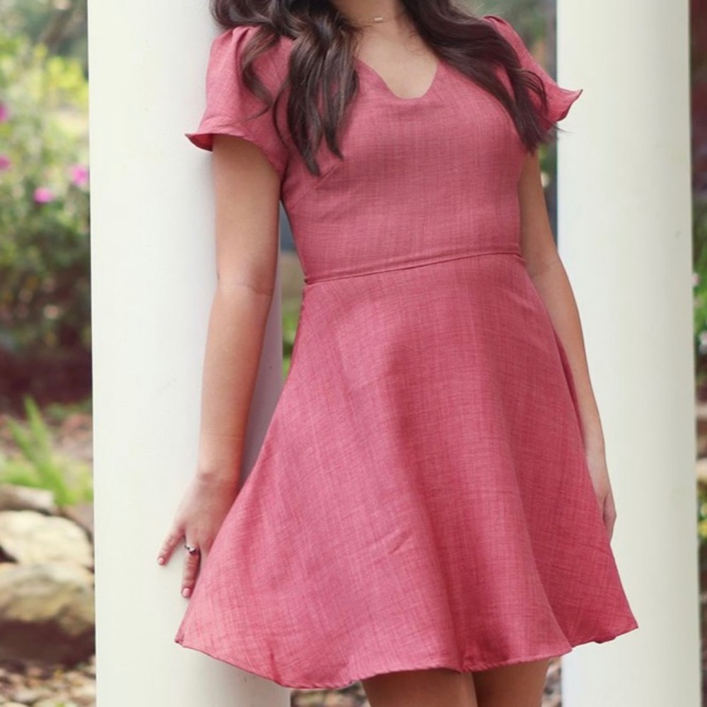 pink summer dress